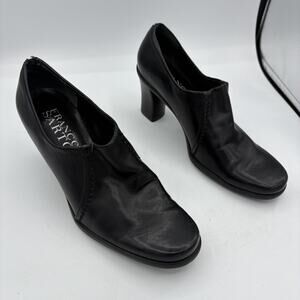 Franco Sarto Shoes Womens Size 6 M‎ Black Chunky Heel Loafers Work